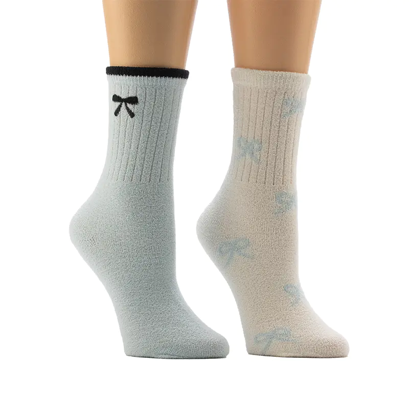 Model floral în formă de fundă pentru femei Cozy Home Socks