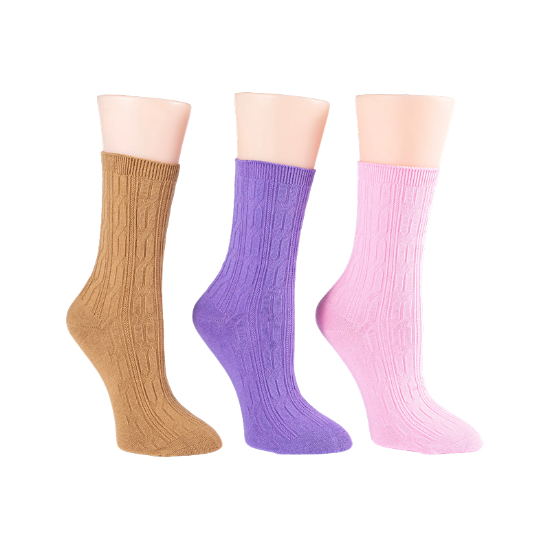 Sosete de damă din tricot cu cablu