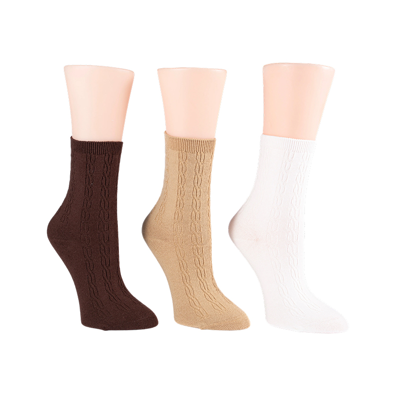 Sosete de damă din tricot cu cablu